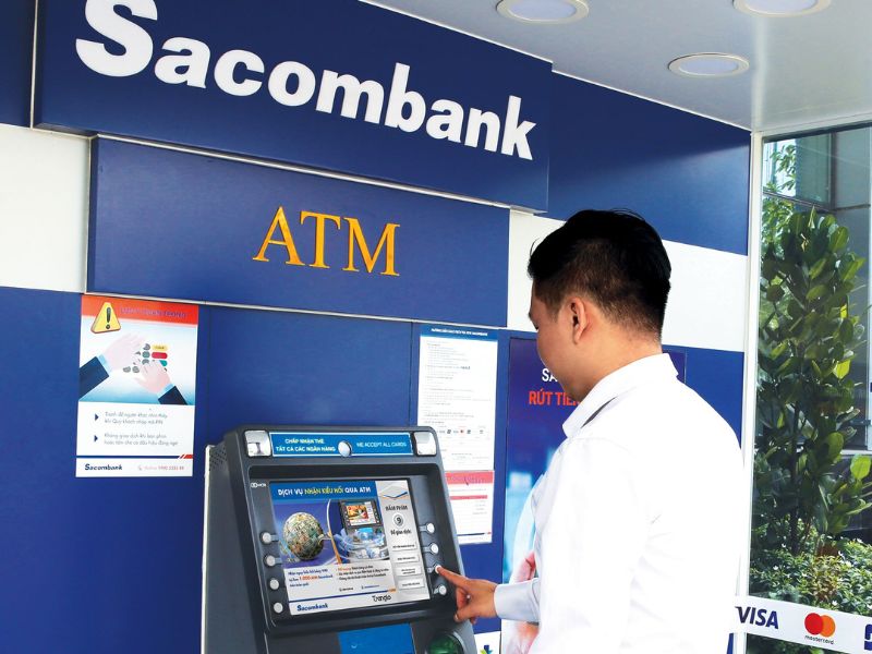 Hướng dẫn Cách rút tiền từ ATM Sacombank tại các máy ATM và chi nhánh